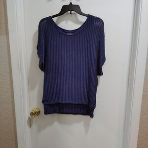 Vibrant Purple Ribbed Top